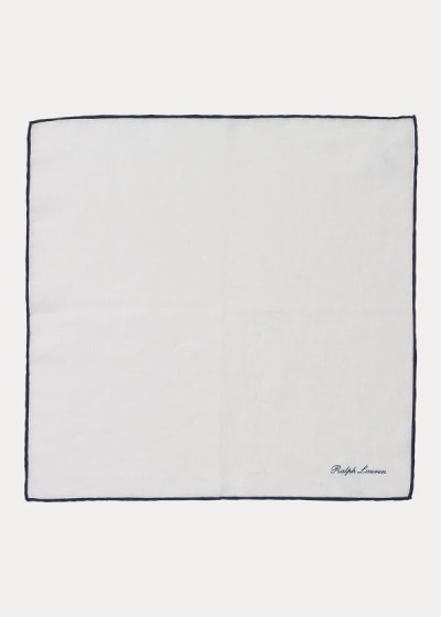 Men's Ralph Lauren Tipped Linen Pocket Square | 186309LTK